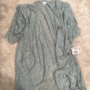 NWT Lularoe teal kimono large lace shirley